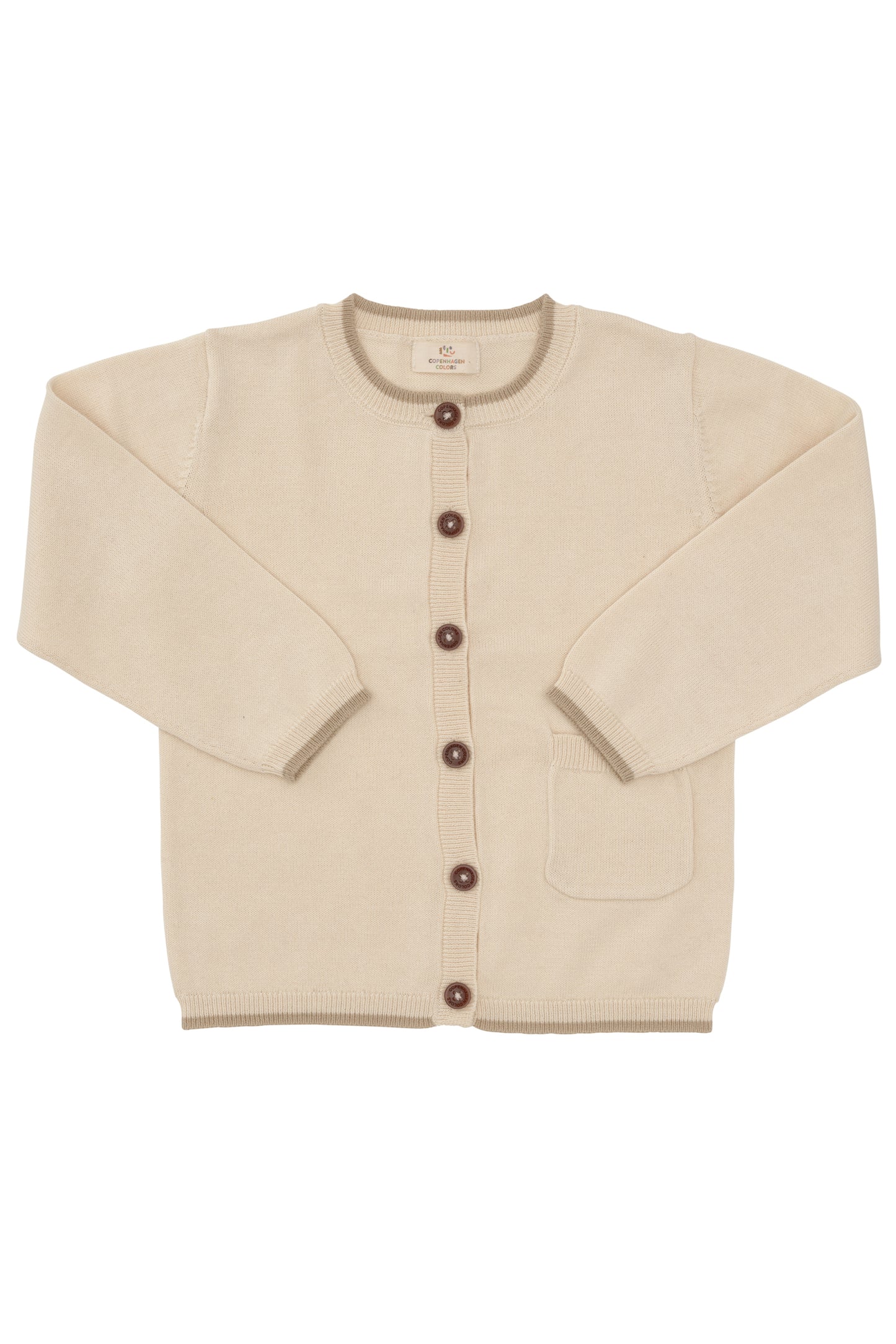 Gebreid vest met zakje - Creme