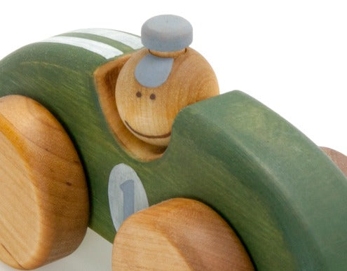 Houten Raceauto groen