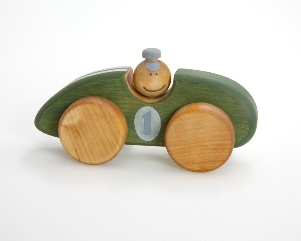 Houten Raceauto groen
