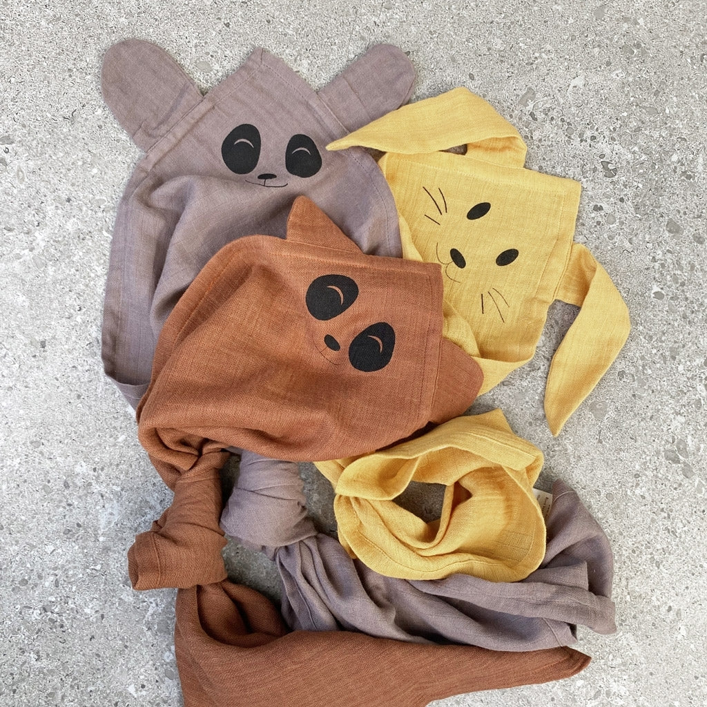 Bjørk knuffeldoek 2-pack Panda - 70 x 70 cm