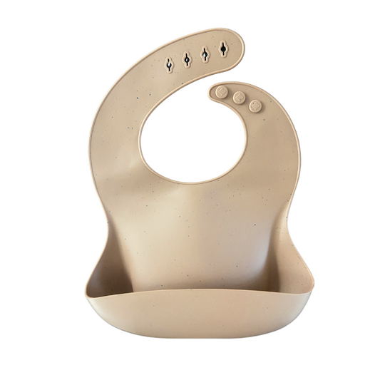 Siliconen eetslab met opvangbakje - Roest