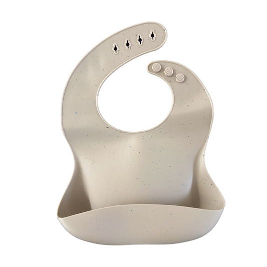 Kopie van Siliconen eetslab met opvangbakje - Taupe