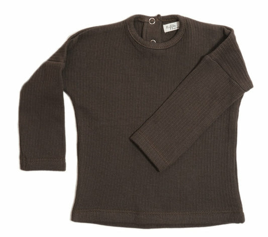 T-shirt Moon Rib Dark Brown