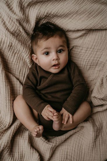 Romper Lee Rib Dark Brown