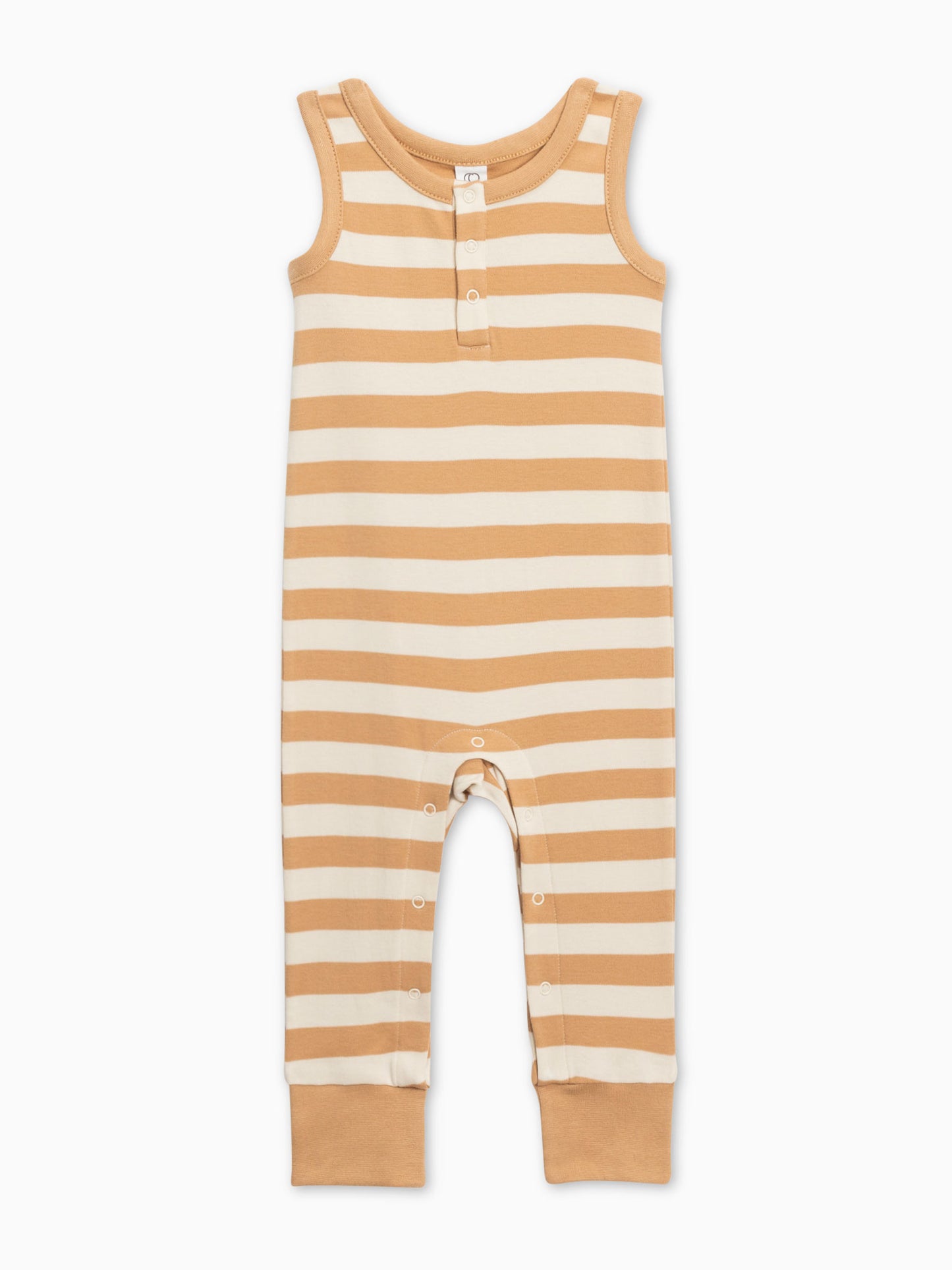 Tank Romper Tan/Ely Stripe