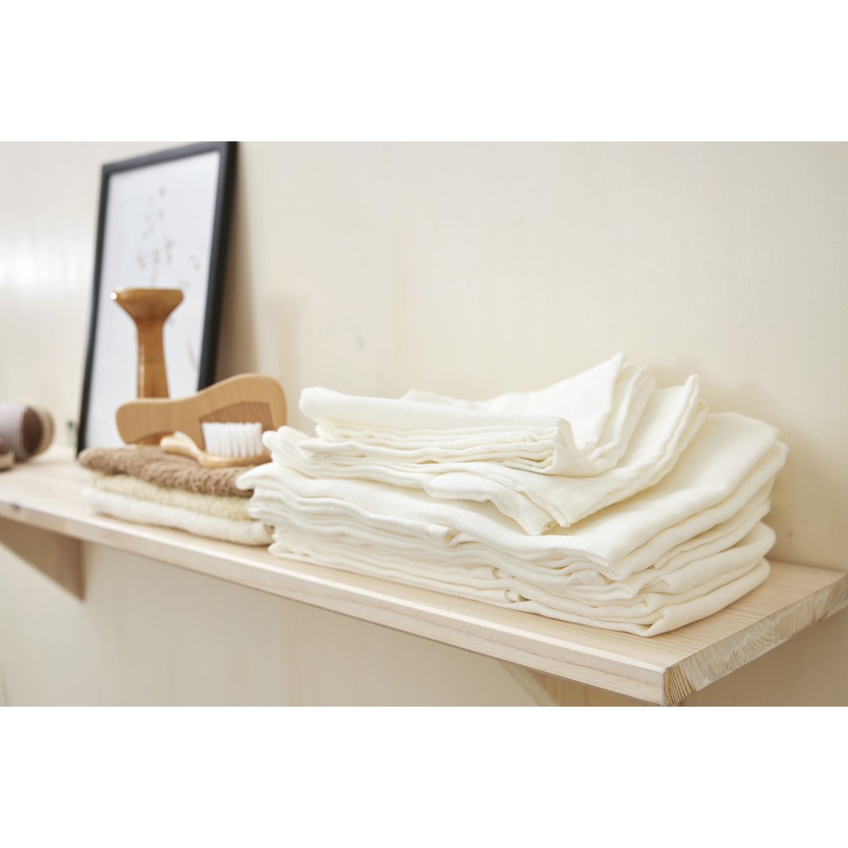 Hydrofiel Luiers 6-pack Uni - Offwhite