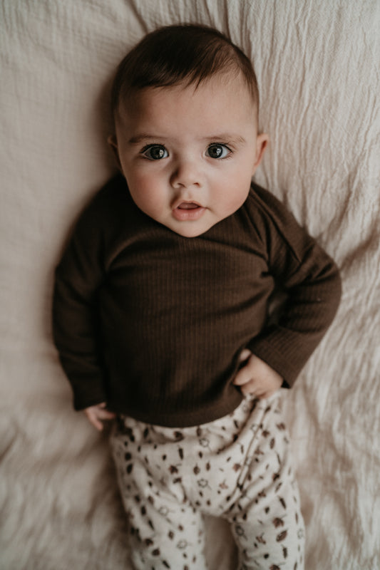 T-shirt Moon Rib Dark Brown