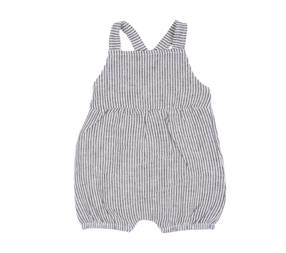 Suit with straps Stripe Raisin