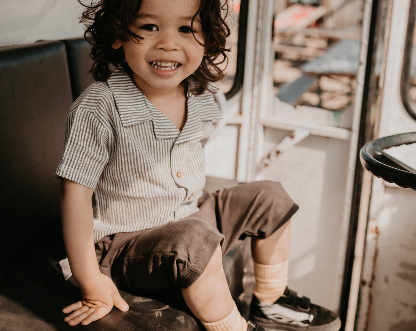 Blouse Stripe Raisin