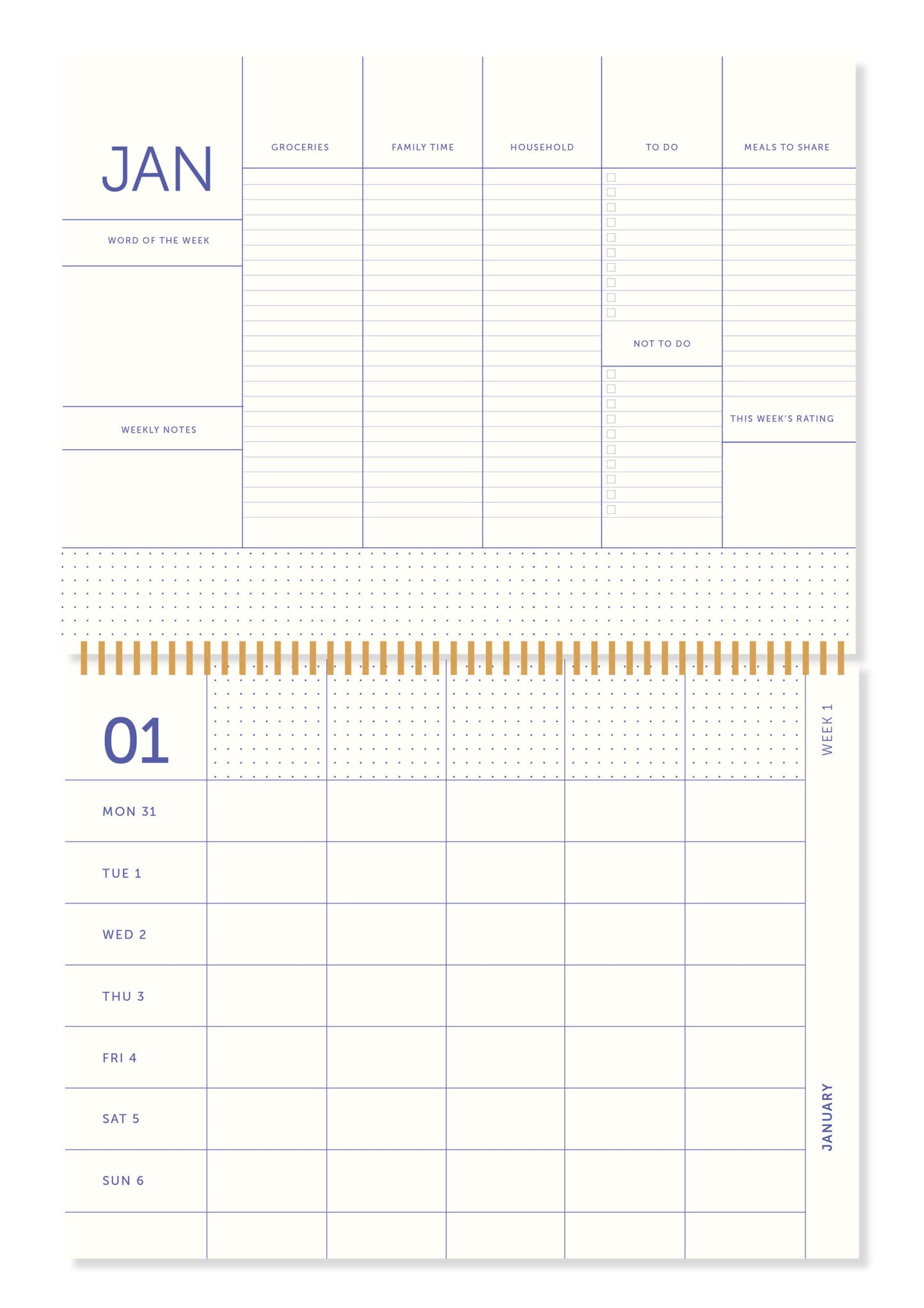 Familieplanner 2023 - Lavendel Blauw