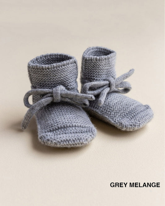 Babyslofjes Hvid - Grey Melange
