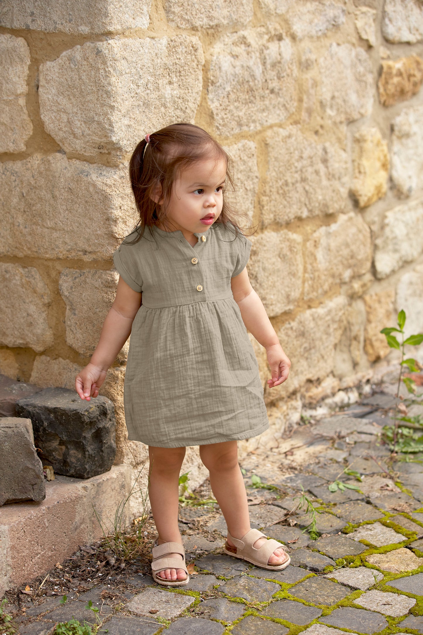 Muslin Dress Taupe