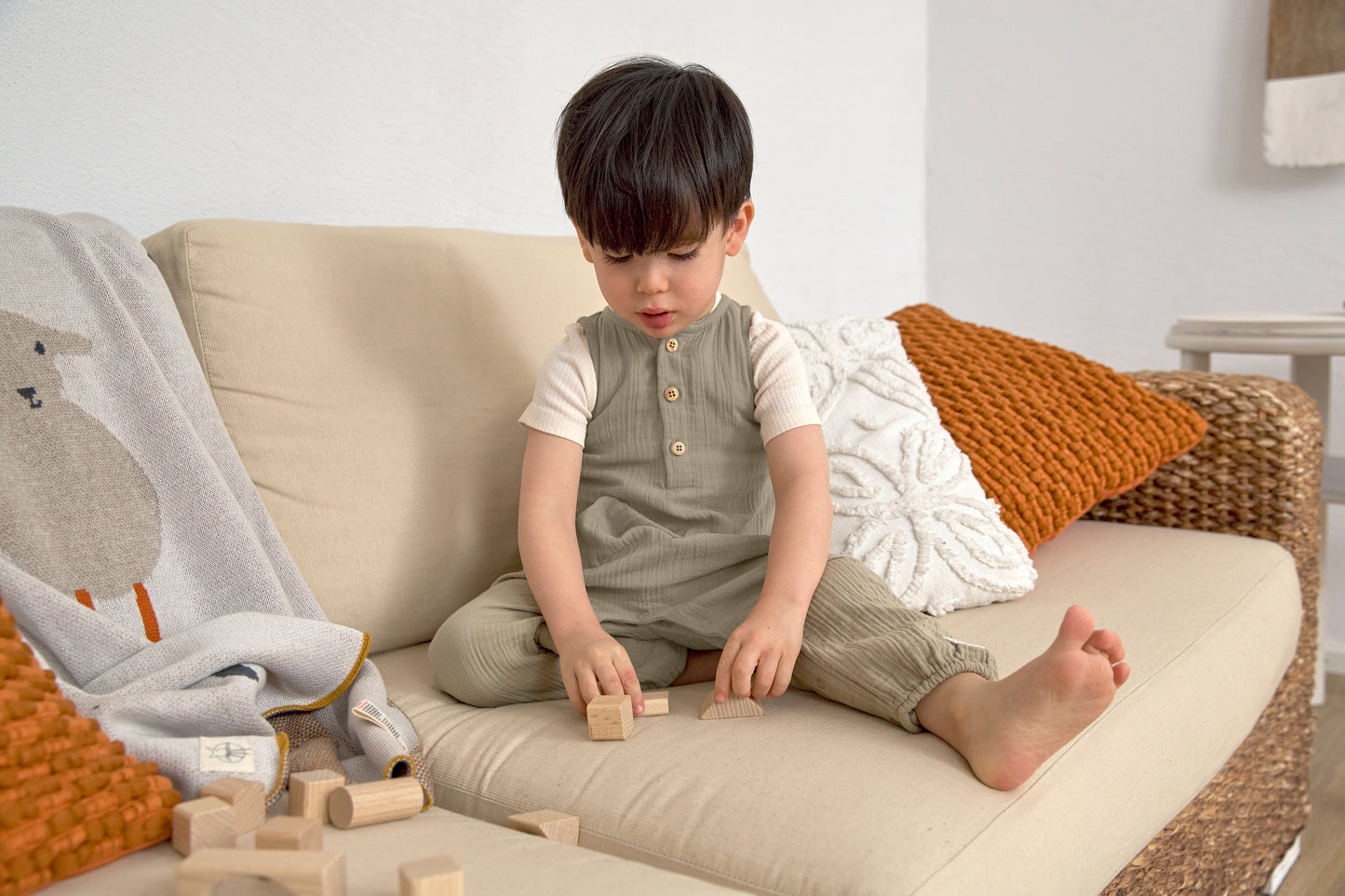 Muslin jumper Olive