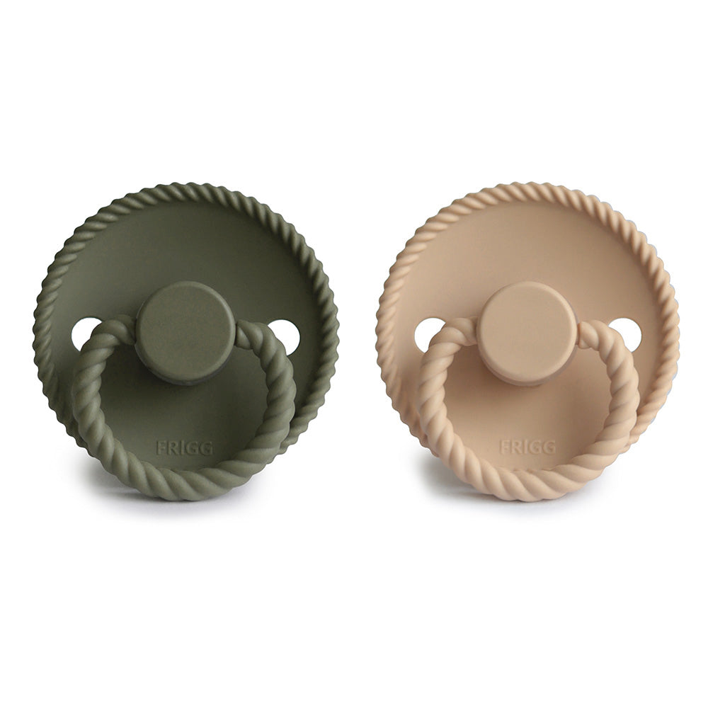 Fopspeen ROPE - 2-PACK - CROISSANT/OLIVE