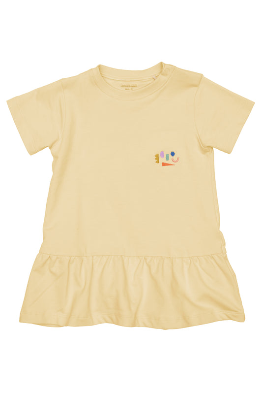 Sweatjurk met Ruche - Pale Yellow