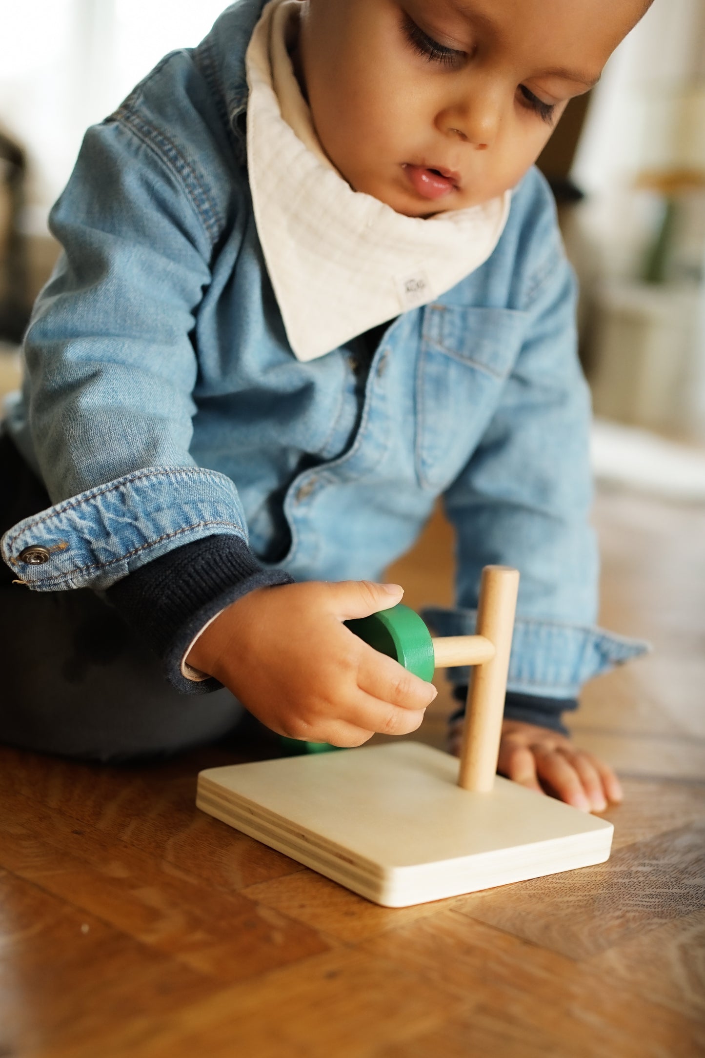 Montessori Discs in Horizontal Dowel