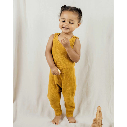 Knit Dungaree Mustard