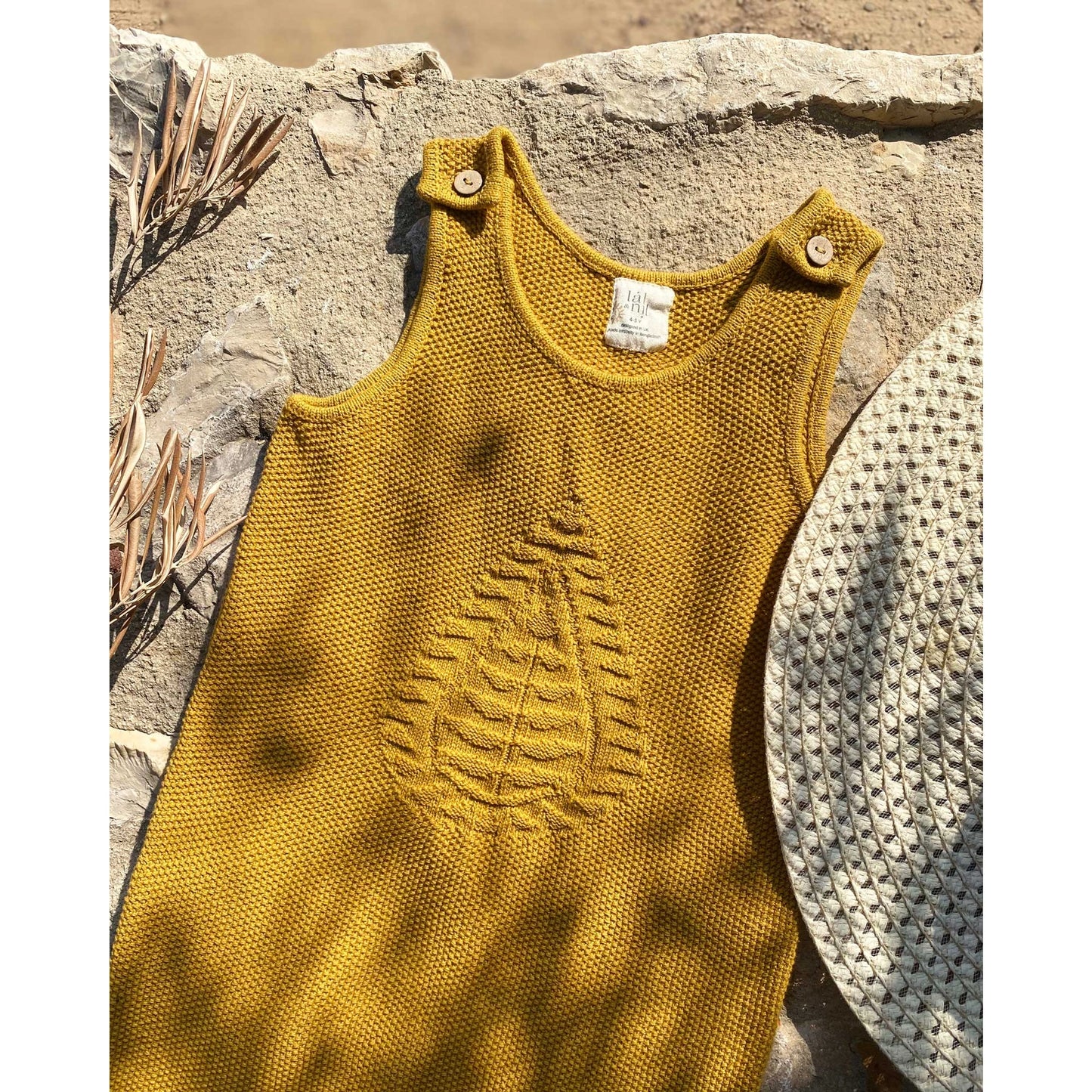 Knit Dungaree Mustard