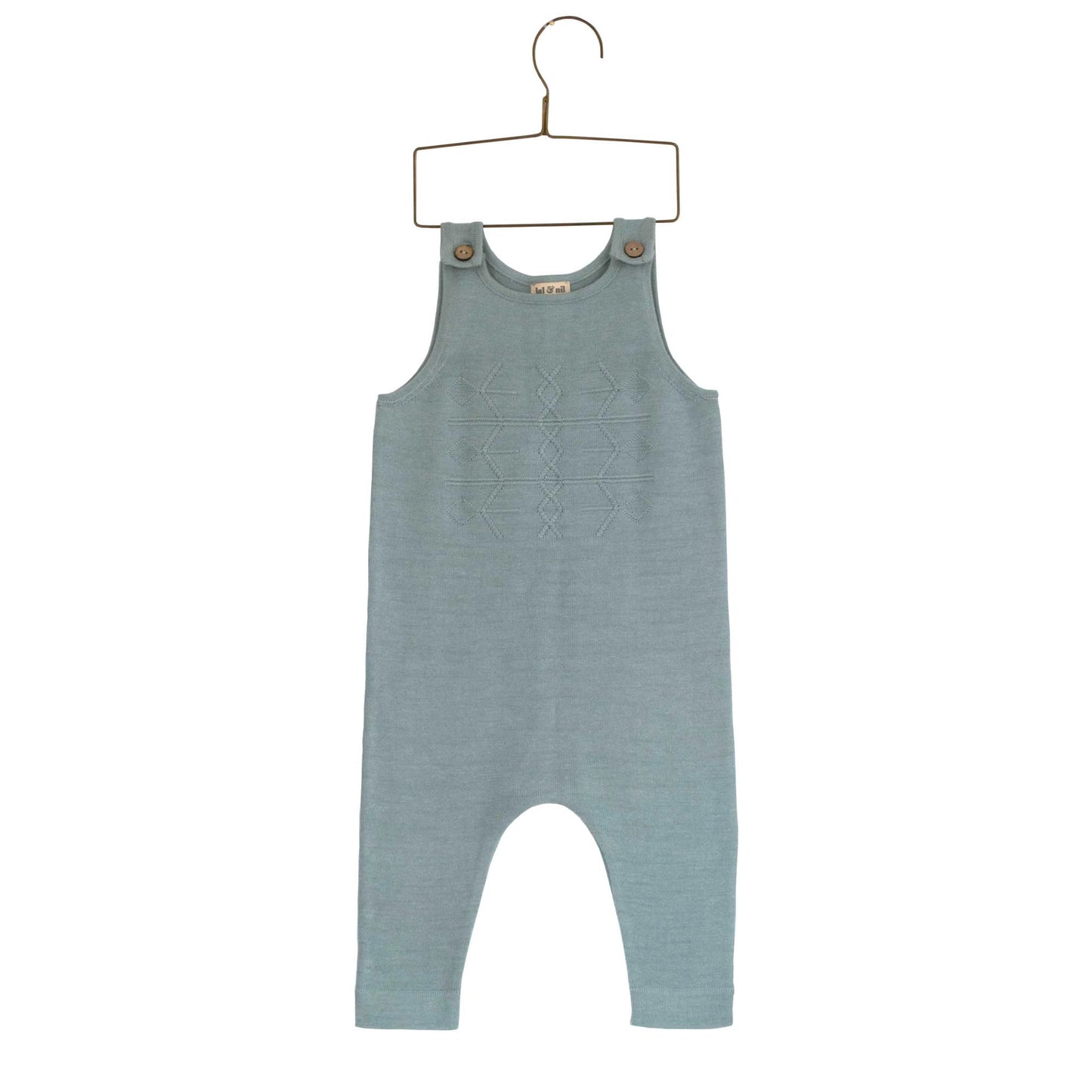 Knit Dungaree Grey Blue
