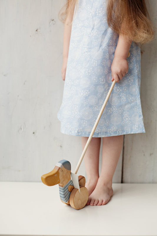 Houten Duwspeelgoed Eend