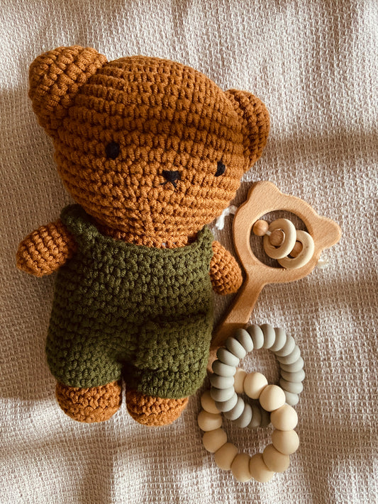 Boris knuffel in Jungle Green Overal