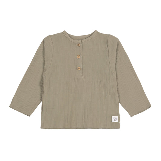 Muslin Long Sleeve Shirt Olive