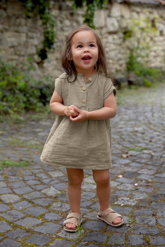 Muslin Dress Taupe